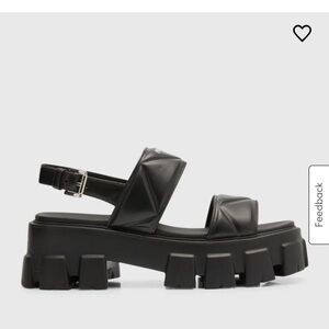 New in box. Never worn, Prada Quilted Sandals size 8.5